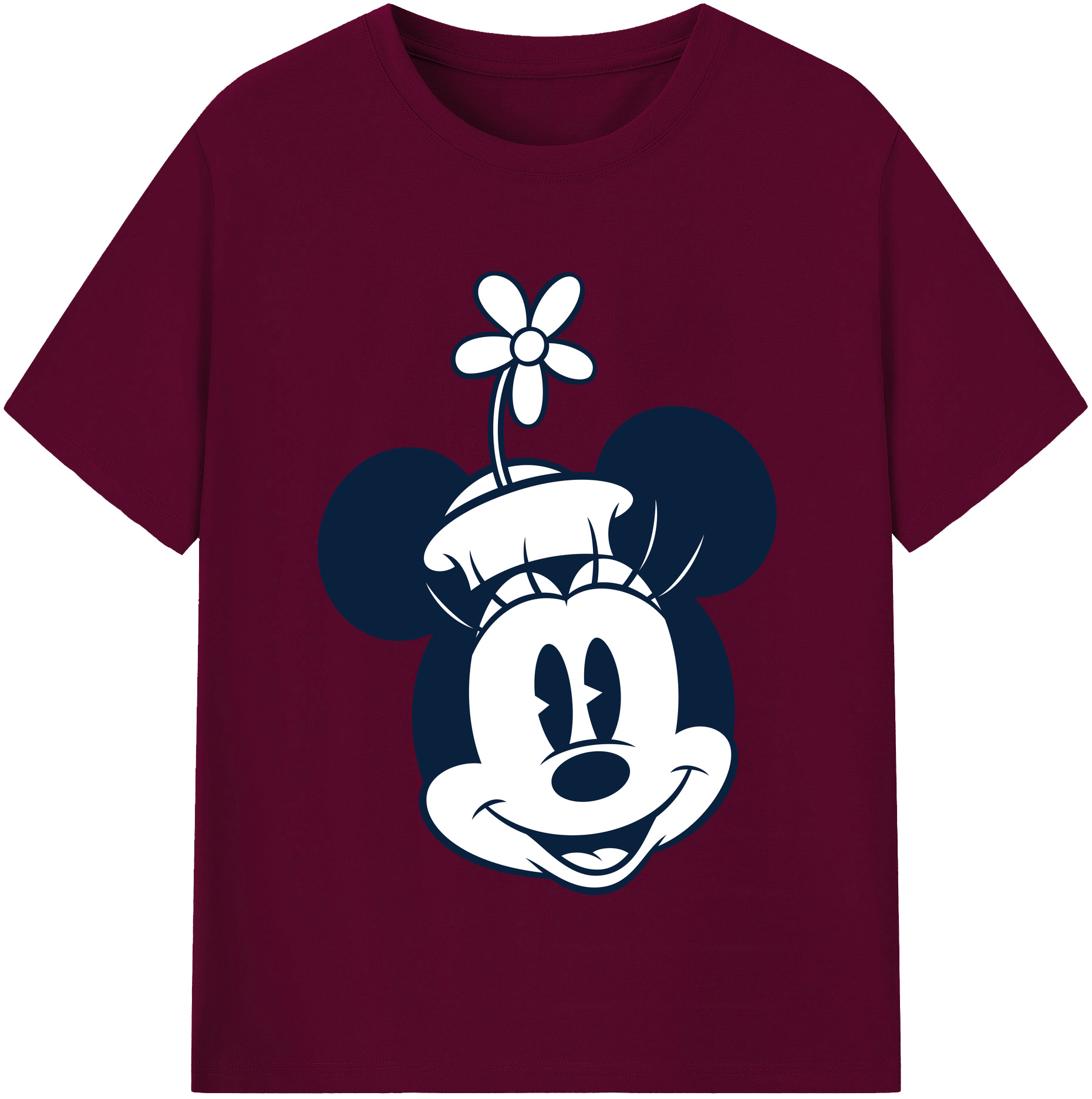 （画像用） ミッキーマウス Mickey Mouse レディースカジュアルプリントTシャツ（綿100％）